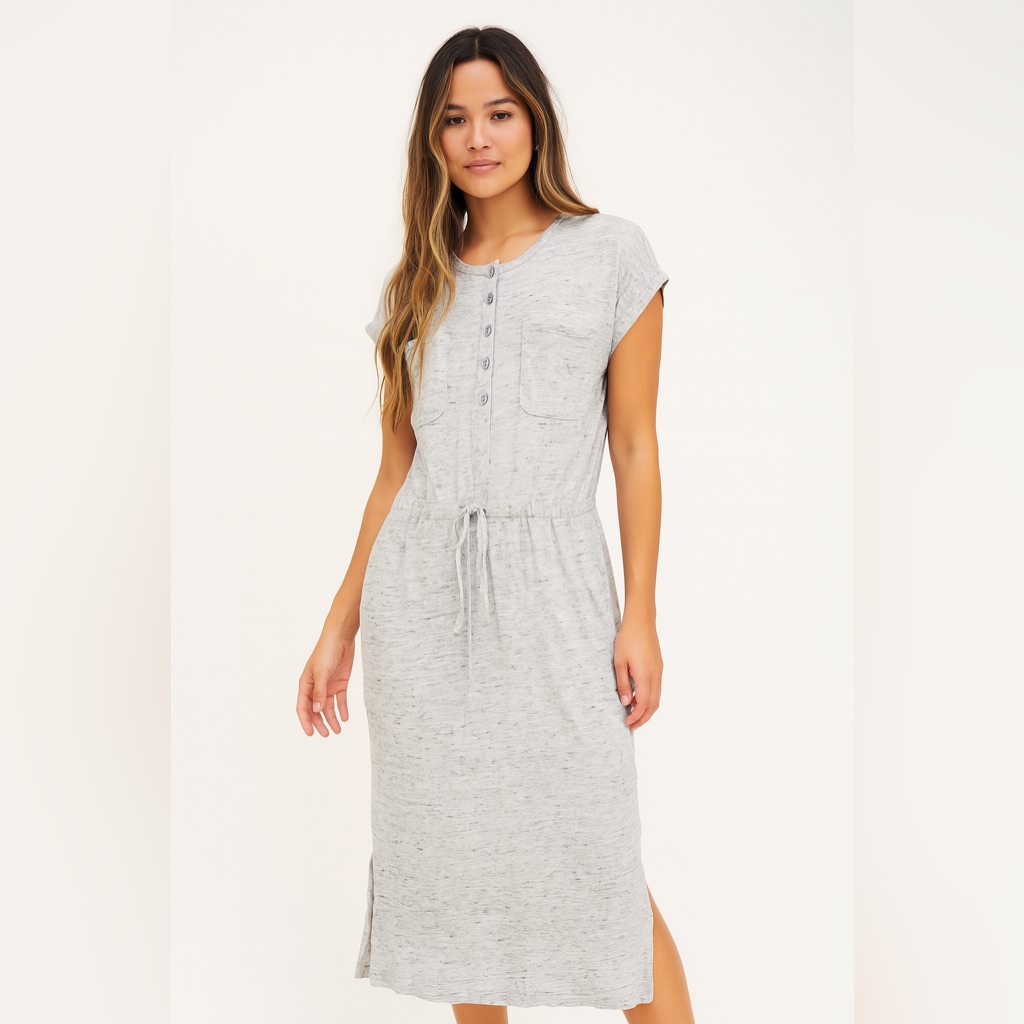 Vince 100% Linen Midi Dress